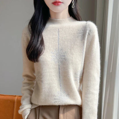 Damen Pullover Weich Warm Winter