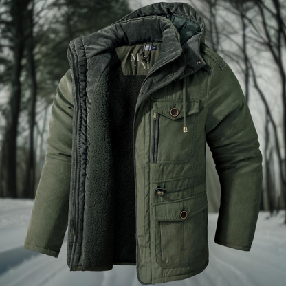 Herren Winterparka mit Kapuze - Warme Herrenjacke