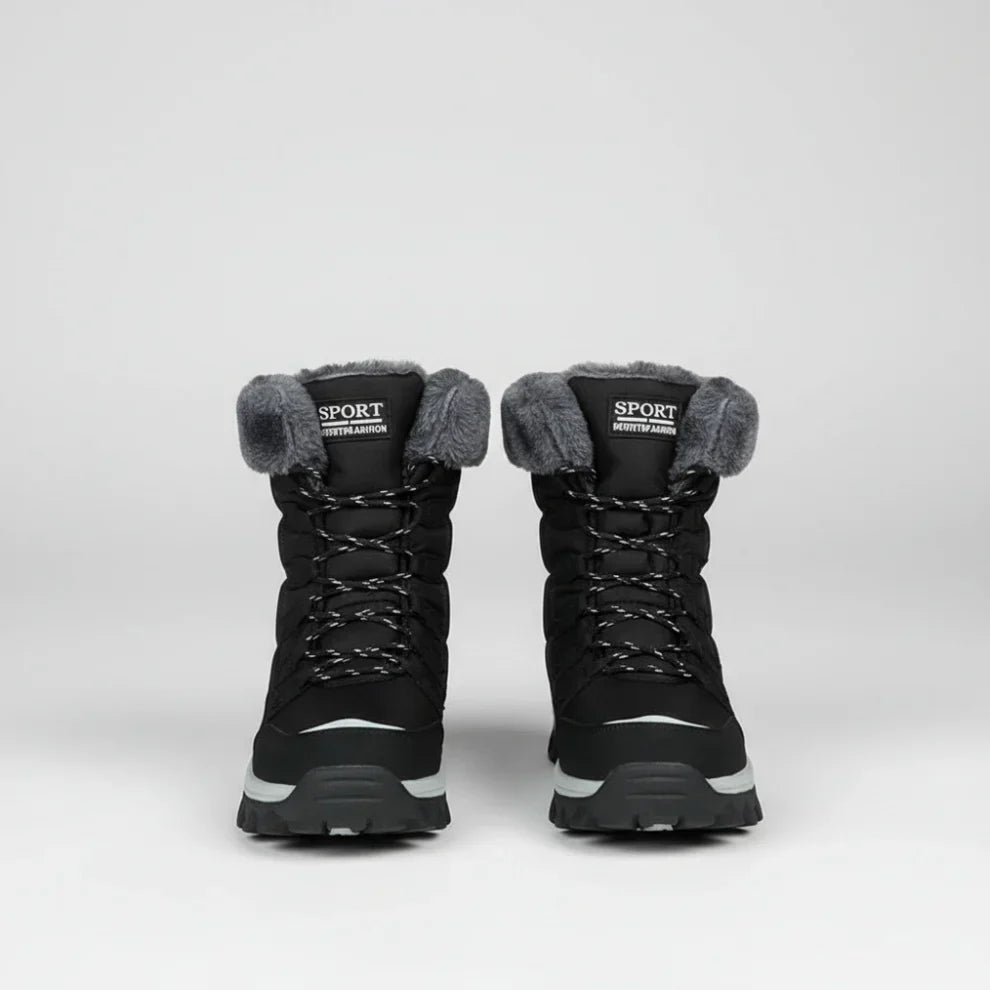 Wasserdichte Winterstiefel Damen Fell-lined Warm