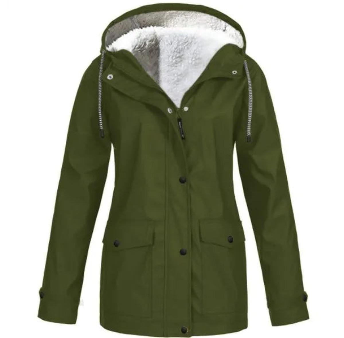 Warme Fleece-Jacke Damen Outdoor Kapuze