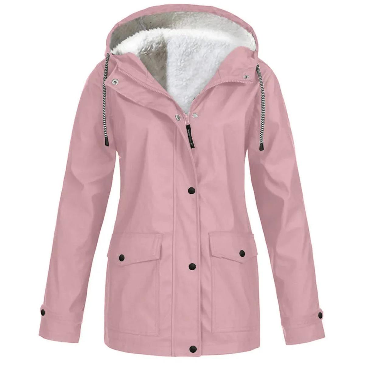 Warme Fleece-Jacke Damen Outdoor Kapuze