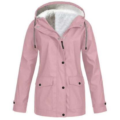 Warme Fleece-Jacke Damen Outdoor Kapuze