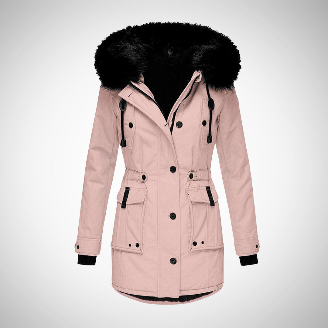Damen Winterjacke Wasserdicht Gepolstert mit Kapuze