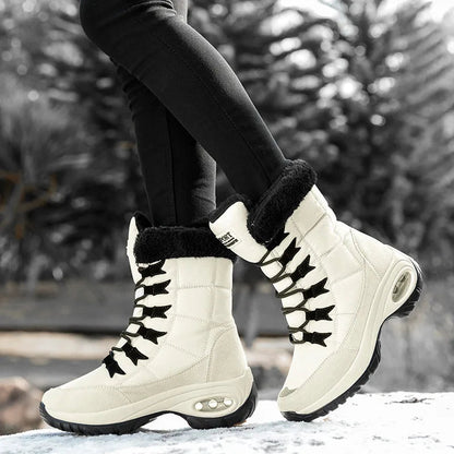 Wasserdichte Schneestiefel Damen Knöchelhoch Warm & Stilvoll - IdealeKleiden