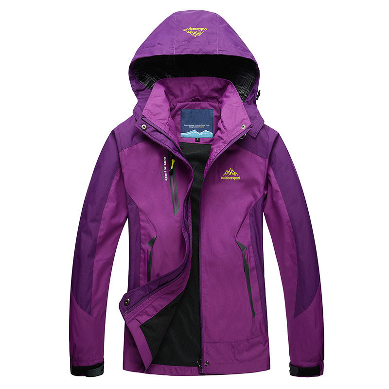 Wandersportjacke Damen Waterproof Kapuze