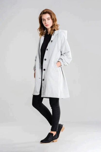 Große Regenjacke Damen Outdoor Wasserdicht Winddicht