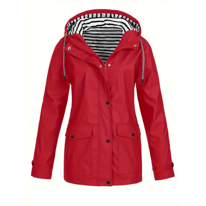 Wasserdichte Regenjacke Damen Elegant Mid-Length