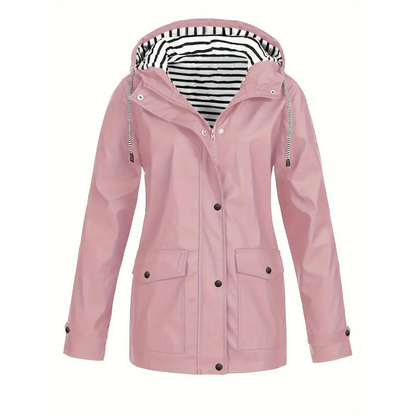 Wasserdichte Regenjacke Damen Elegant Mid-Length