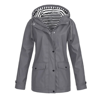 Wasserdichte Regenjacke Damen Elegant Mid-Length