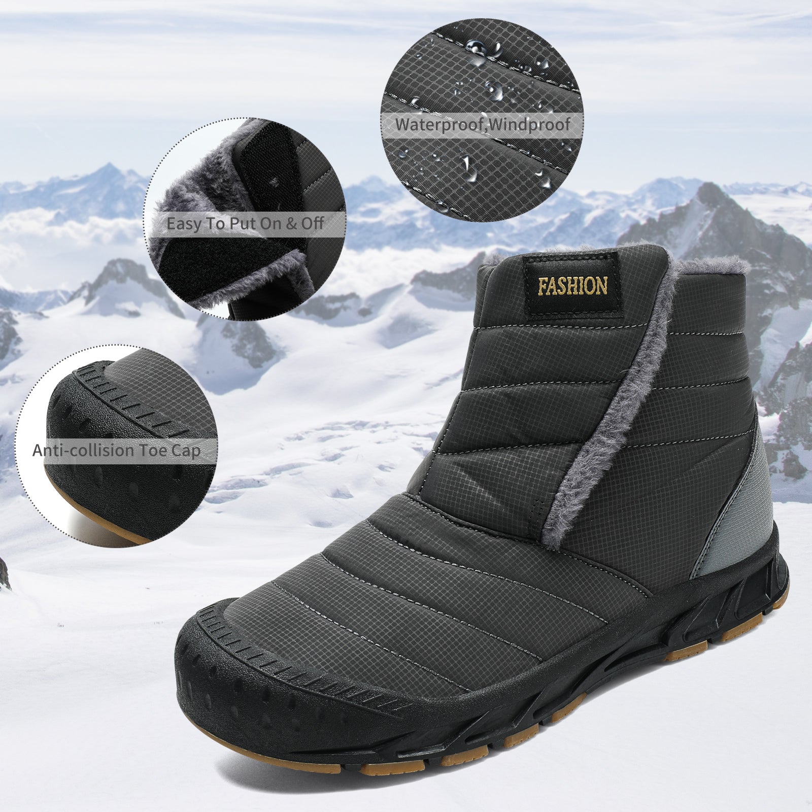 Wasserdichte Winterstiefel Unisex Bequem - IdealeKleiden