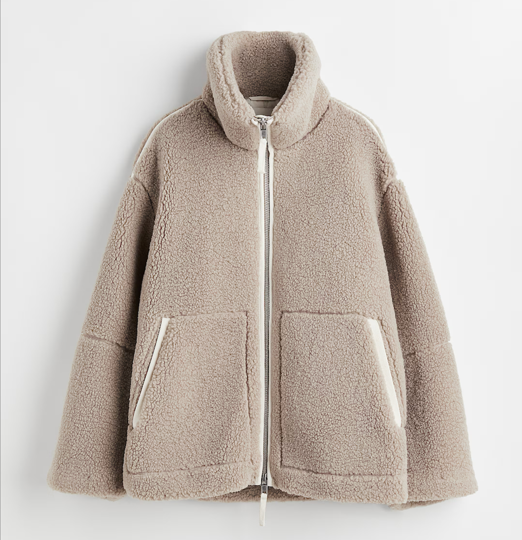 Warme Winterjacke Damen Teddy-style - IdealeKleiden