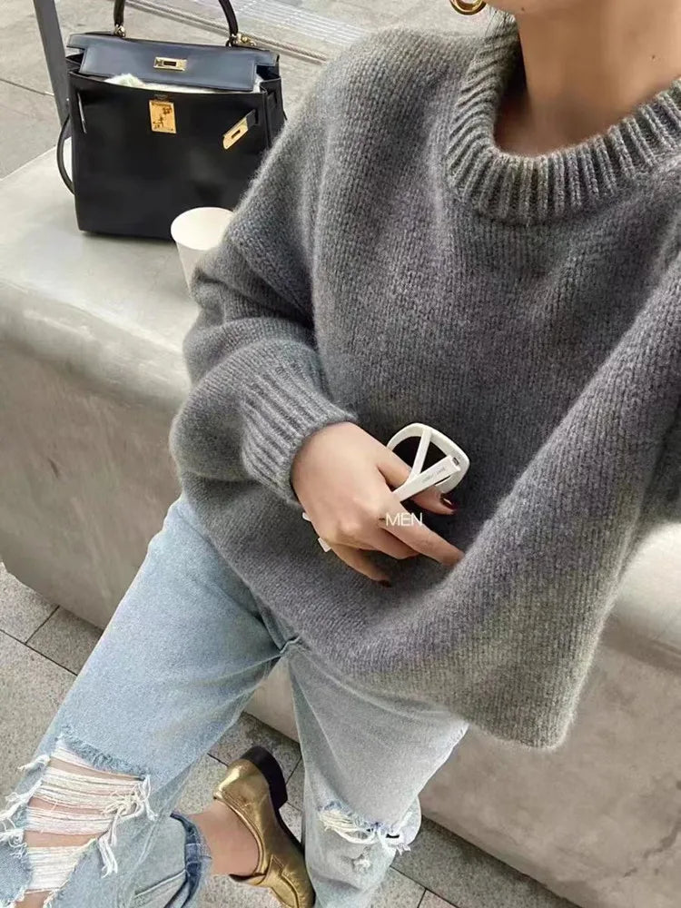 Damen Pullover Merinowolle Weich