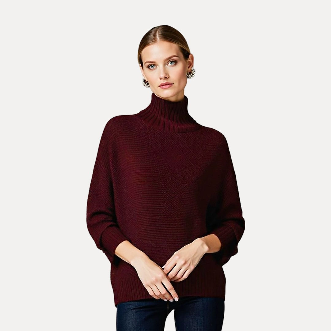 Damenschal Wollpullover Stehkragen Eleganz