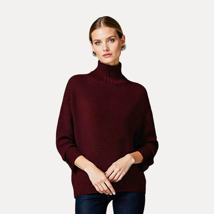 Damenschal Wollpullover Stehkragen Eleganz