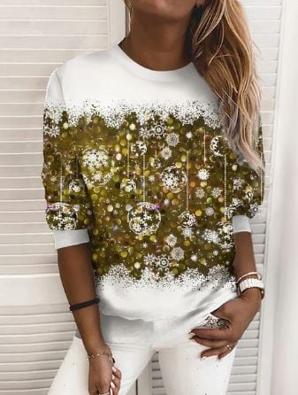 Weihnachts-Pullover Glitzer Effekt