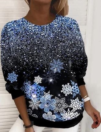 Weihnachts-Pullover Glitzer Effekt
