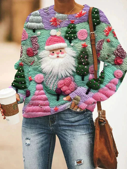 Weihnachtspullover Damen – Locker Sitzend Gestrickt