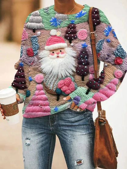 Weihnachtspullover Damen – Locker Sitzend Gestrickt