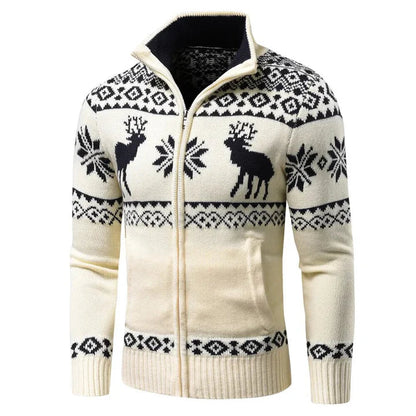 Weihnachts-Pullover Stehkragen Festlich