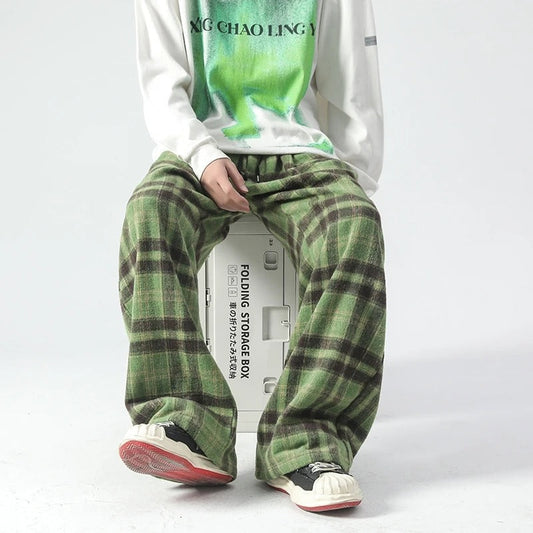 Bequeme Herrenhosen Kariert Relaxed Fit - IdealeKleiden