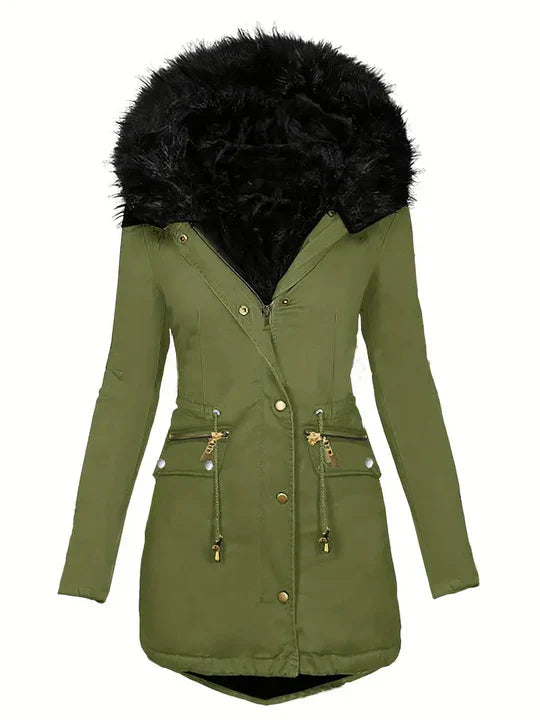 Warme Winterjacke Damen mit Kapuze