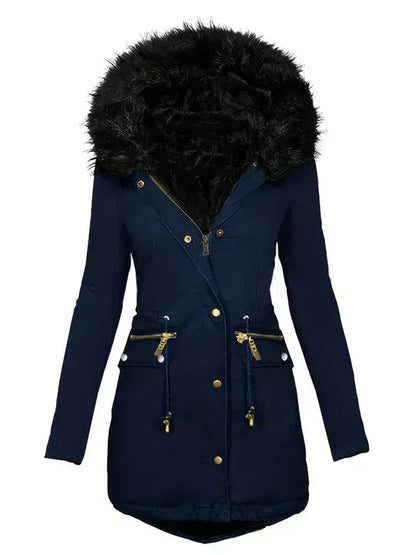 Warme Winterjacke Damen mit Kapuze