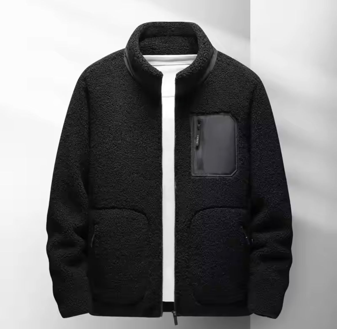 Herren Zip-Jacke Warm mit Viel Taschen