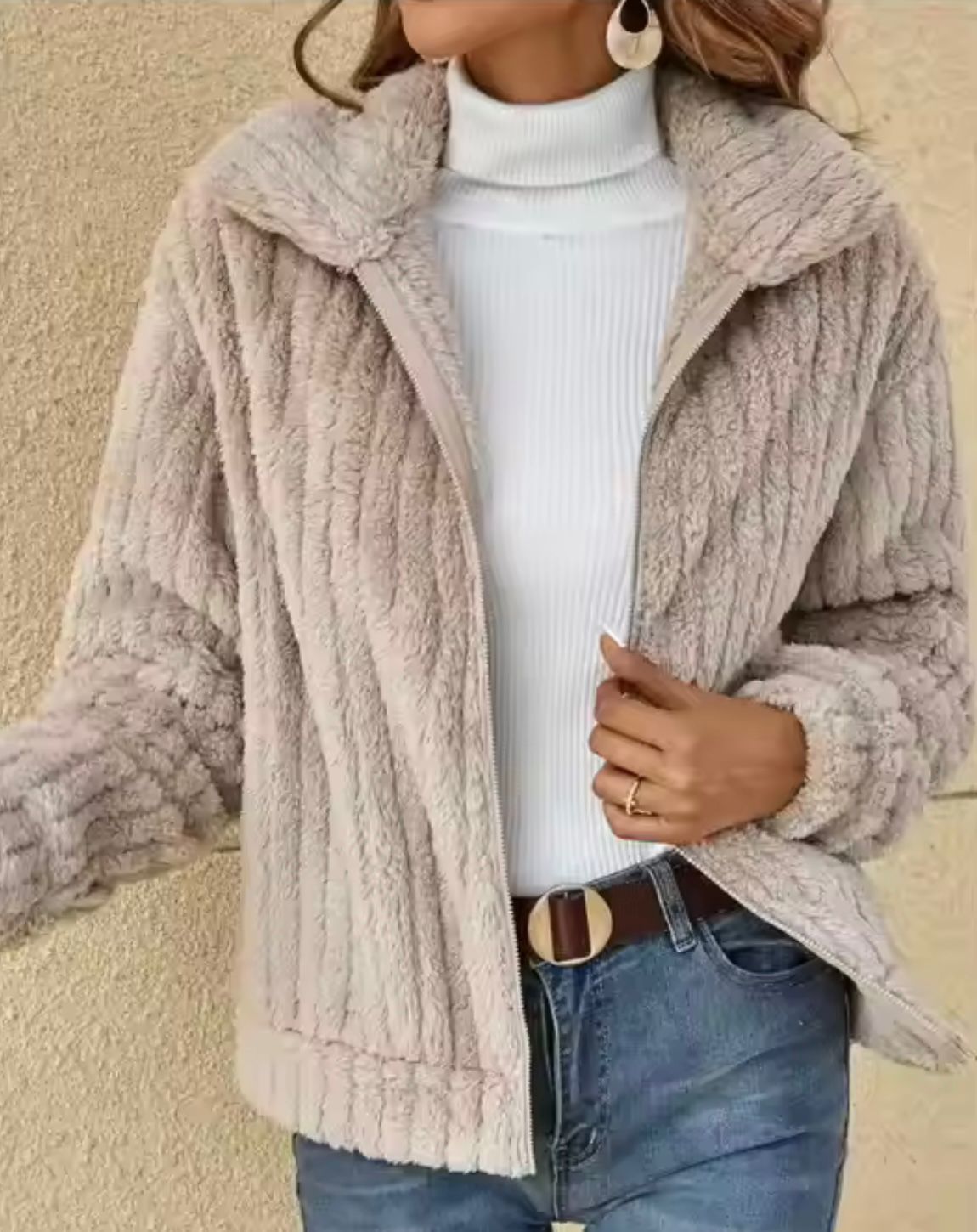 Damen Winterjacke Strukturiert Elegante Form