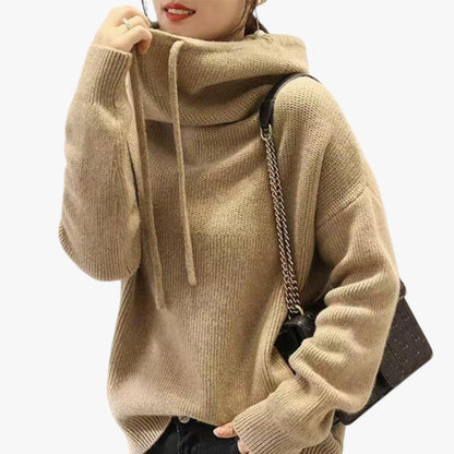 Weite Strickpullover Warm Bequem Hochkragen