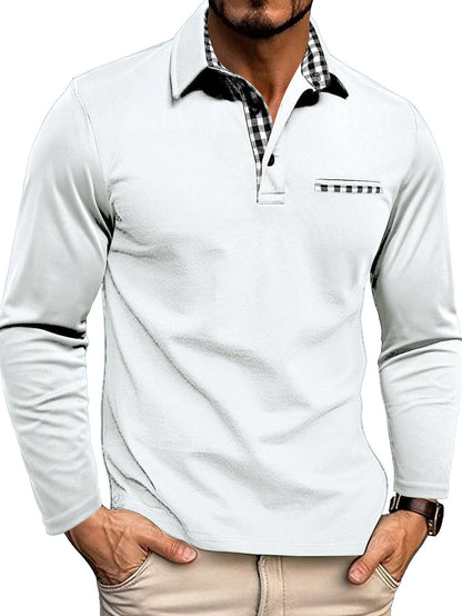 Herren Poloshirt Langarm Komfortable Qualität