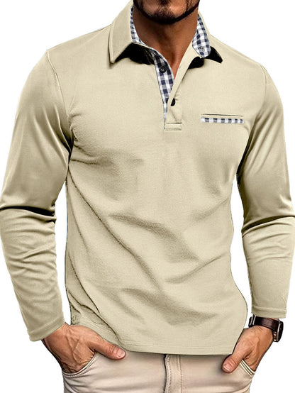 Herren Poloshirt Langarm Komfortable Qualität