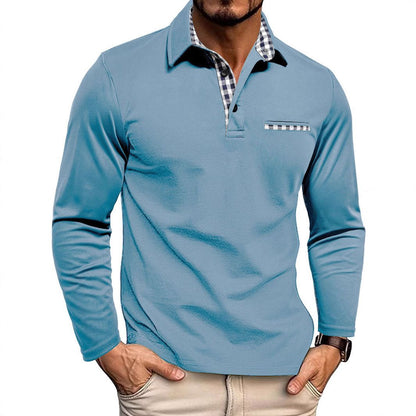 Herren Poloshirt Langarm Komfortable Qualität