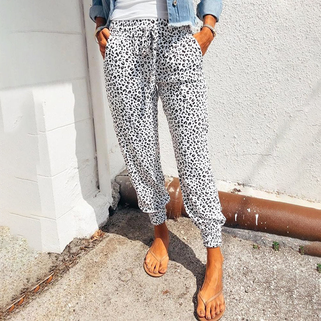 Bequeme Sweatpants Tiermuster Baummwolle Locker - IdealeKleiden