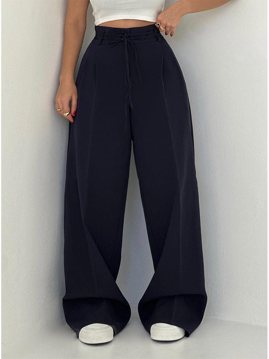Elegante Damenhose Hochtailliert Weitbeinig