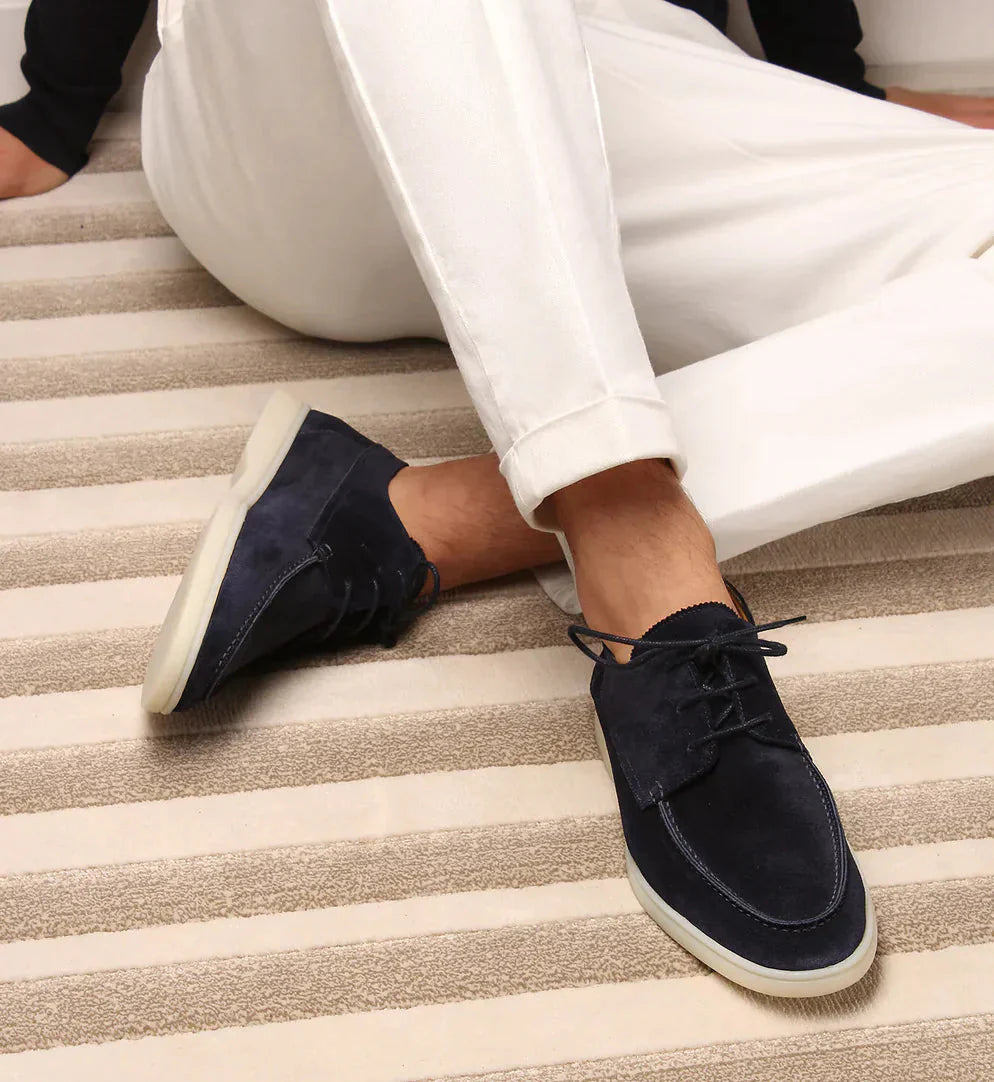 Herren Wildleder Schuhe Elegant Schnürung - IdealeKleiden