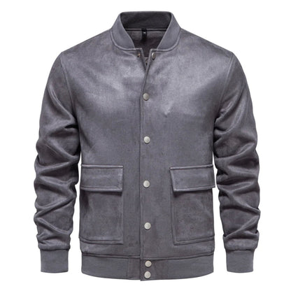 Herren Wildlederjacke Slim Fit Casual