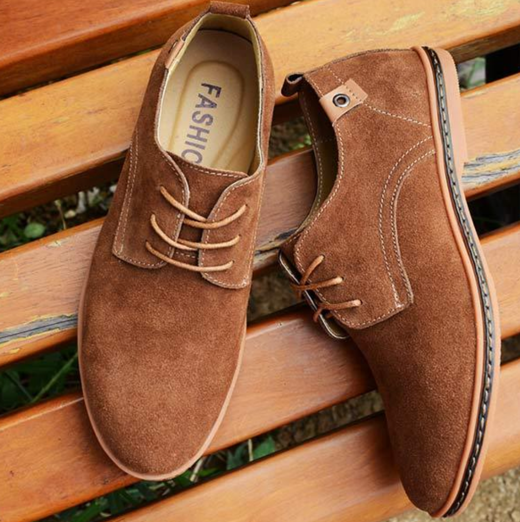 Stylische Leder Sneaker Herren Laufschuhe