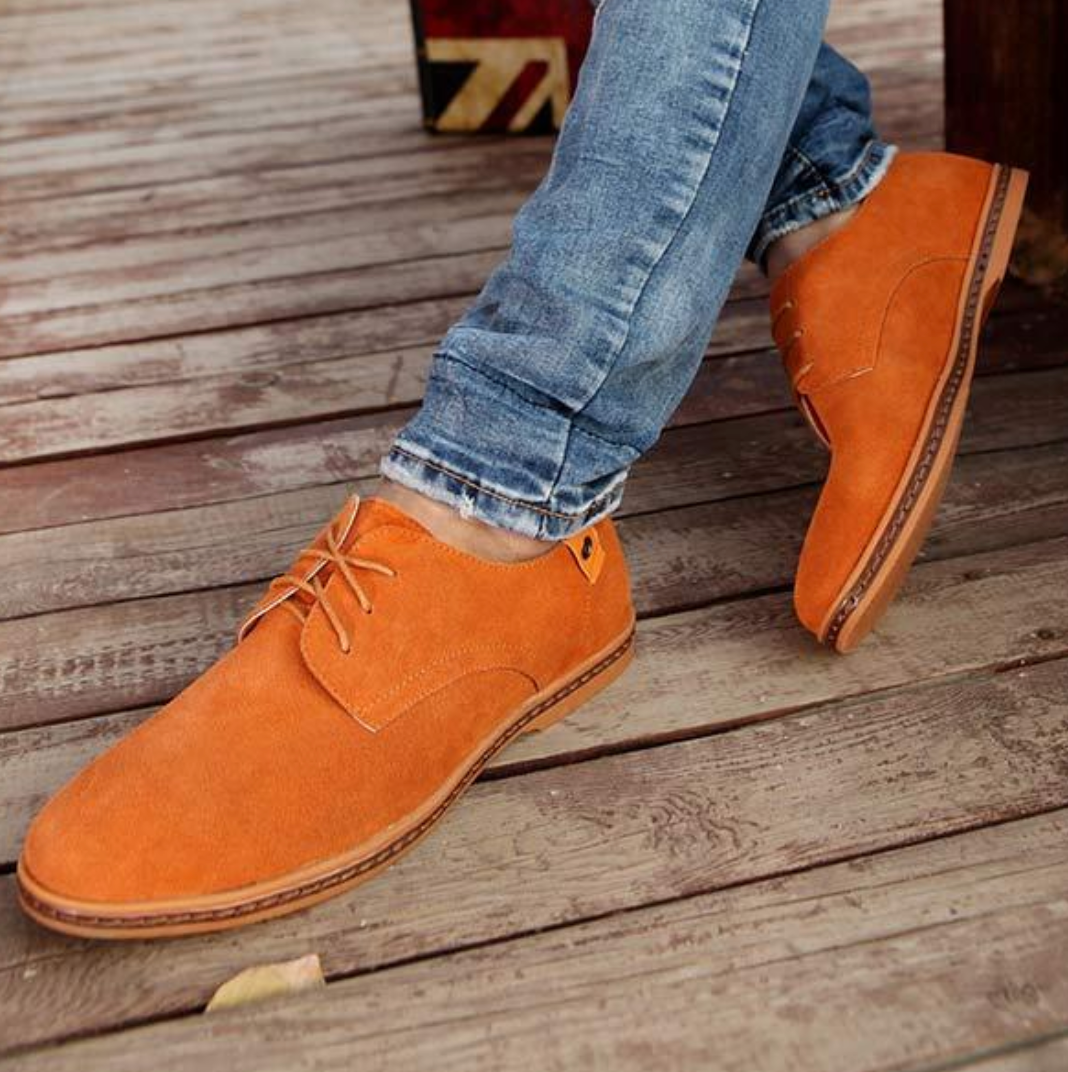 Stylische Leder Sneaker Herren Laufschuhe