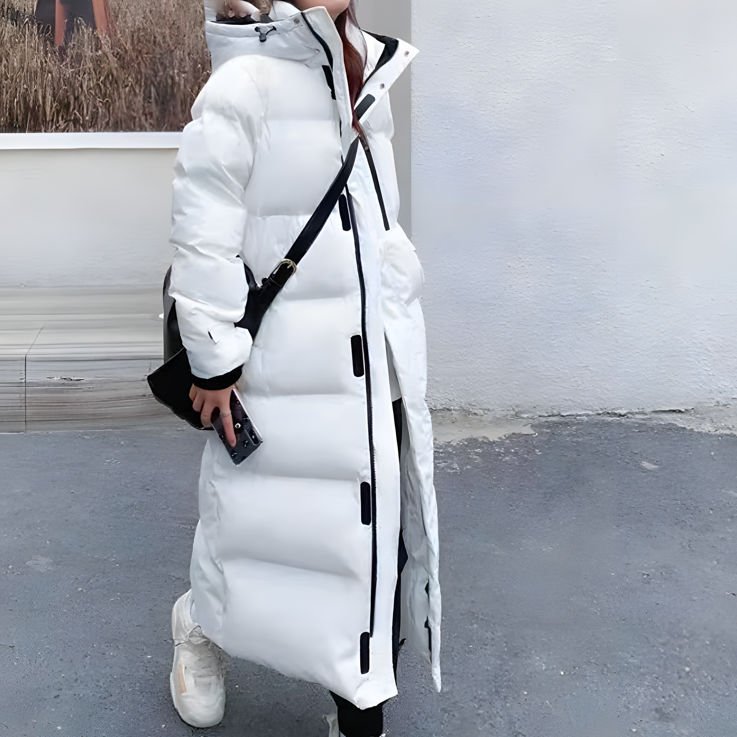 Warme Daunenjacke Lange Winterjacke Damen