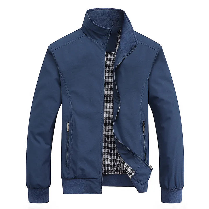 Herren Harrington Jacke Winddicht Reißverschluss