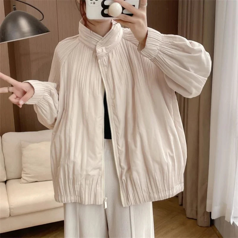 Damen Langarmmantel Baumwolle Elegent