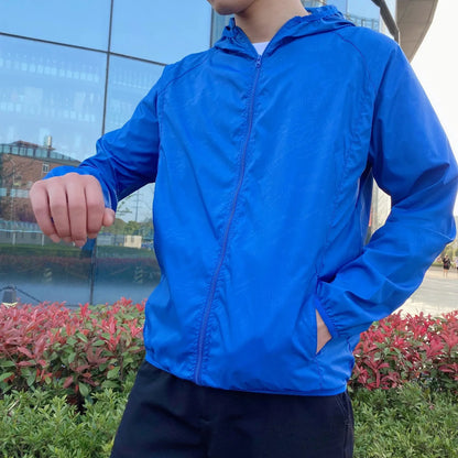Leichte Herren Windjacke mit Kapuze