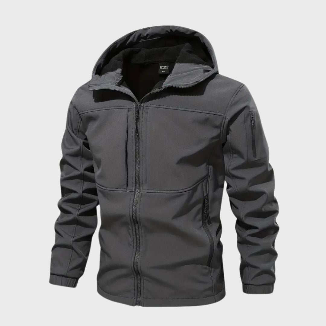 Herren Outdoor Softshelljacke Wasserdicht Kapuze