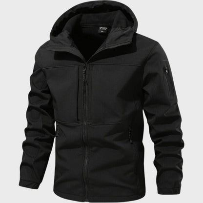 Herren Outdoor Softshelljacke Wasserdicht Kapuze - IdealeKleiden