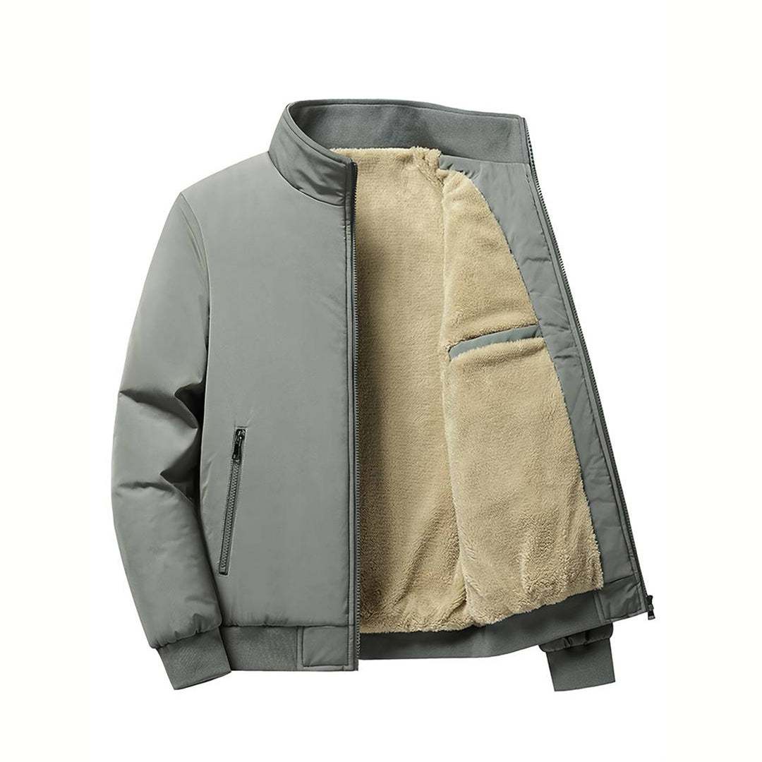 Winterjacke Männer Fleece Gefüttert Bomberstyle