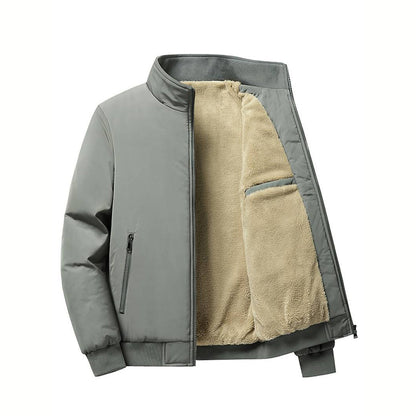 Winterjacke Männer Fleece Gefüttert Bomberstyle
