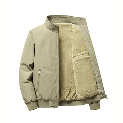 Winterjacke Männer Fleece Gefüttert Bomberstyle