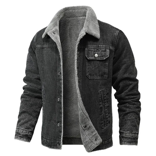 Warme Denim Jacke PolarGuard Qualität - IdealeKleiden