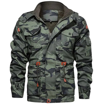 Herren Winterparka Warm Fellgefüttert Outdoor
