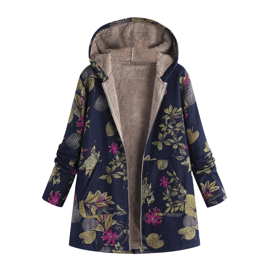 Gemusterte Vintage-Jacke Retro-Style